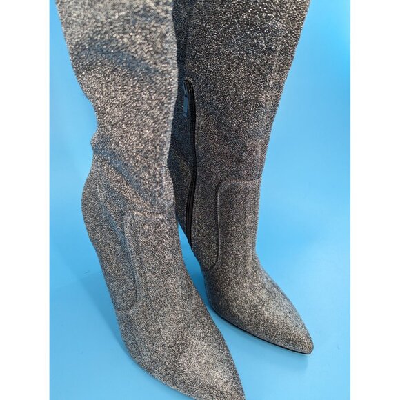 Marc Fisher Rumina Sparkly silver knee high boot Was $259 - Picture 3 of 9